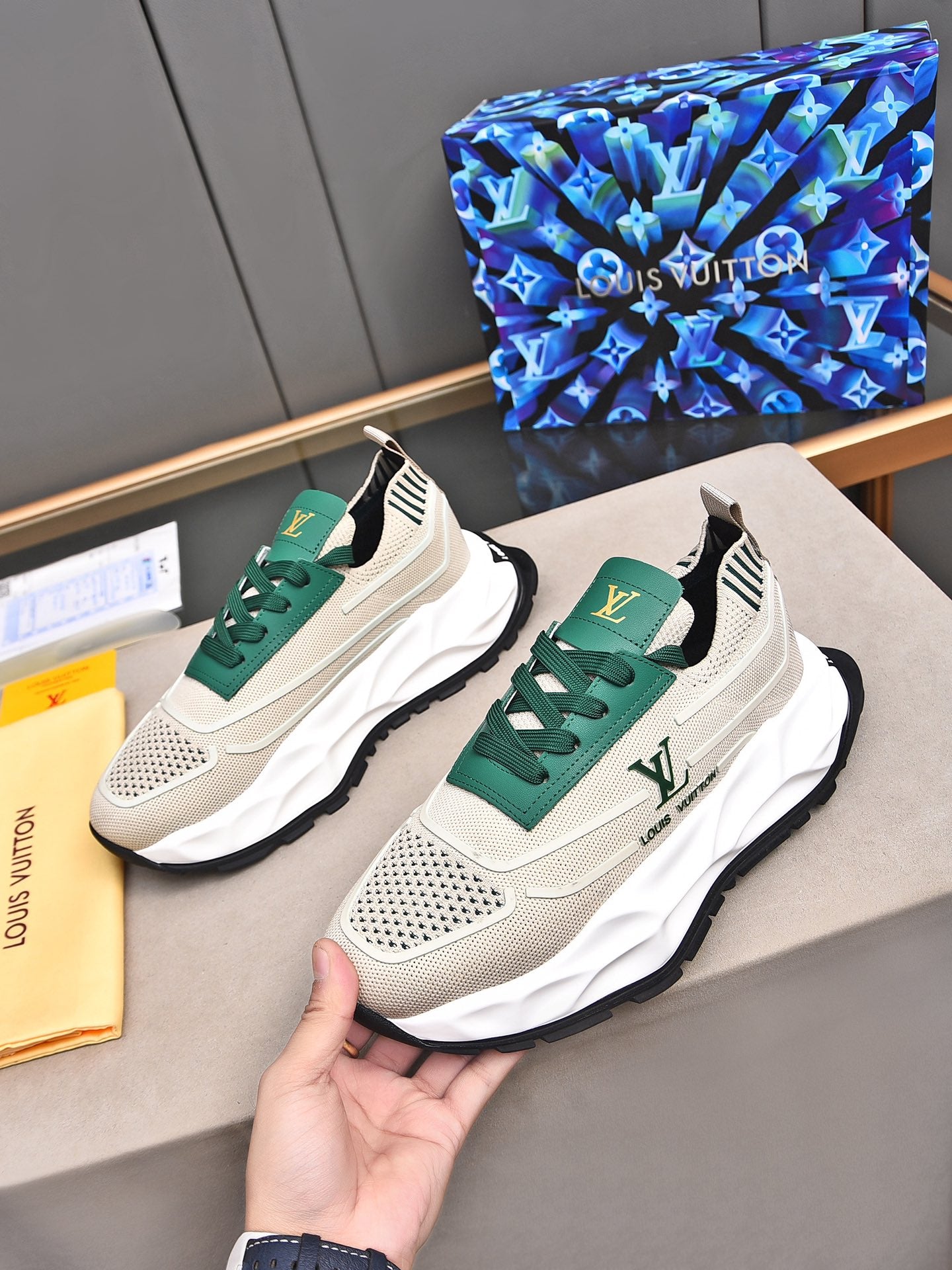 Men's Flyknit Elastic Rubber Sole Sneakers 0726030601