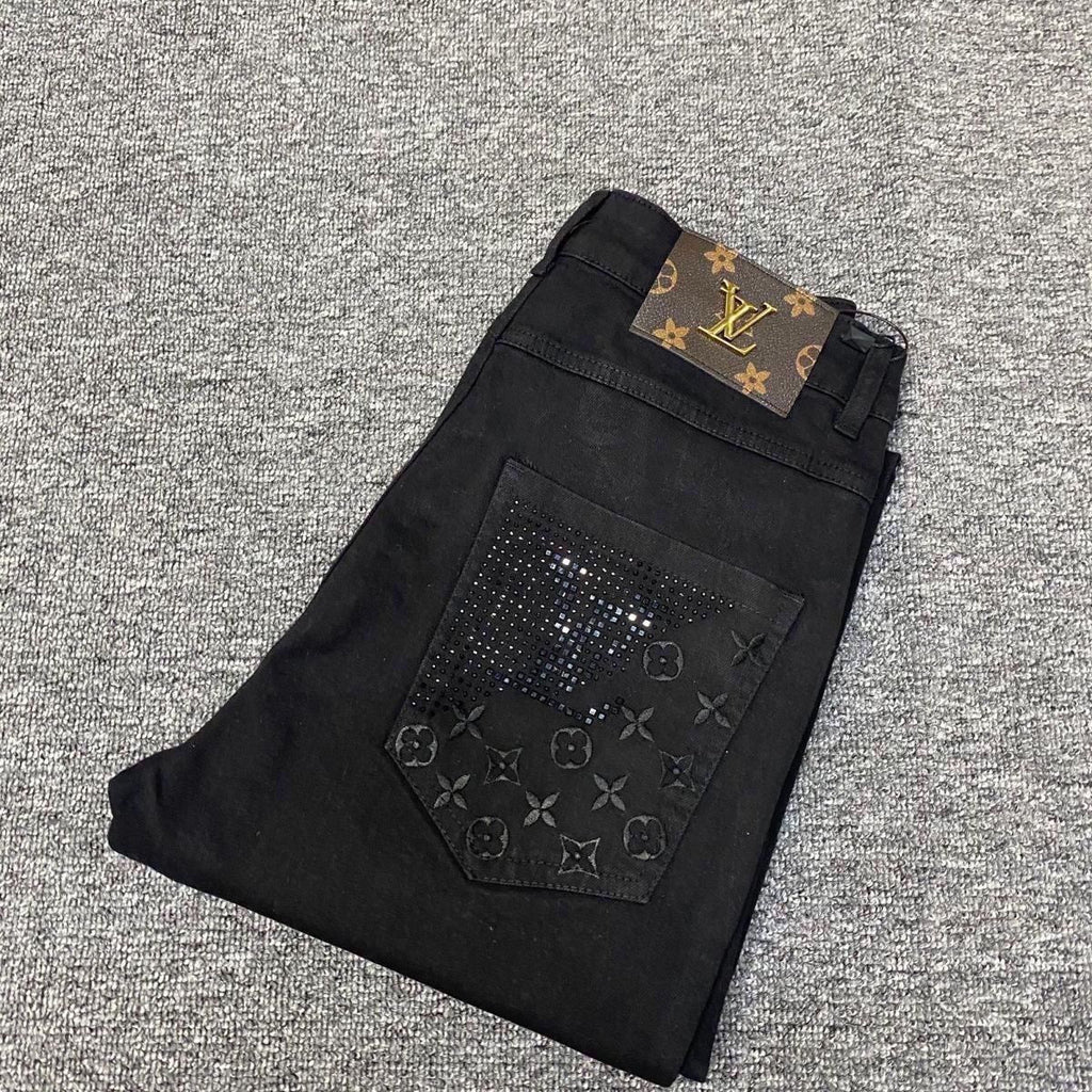 Men's denim casual cool straight leg pants 1024110820