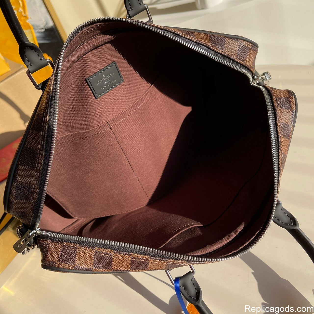 Brown Check Pattern Business Bags