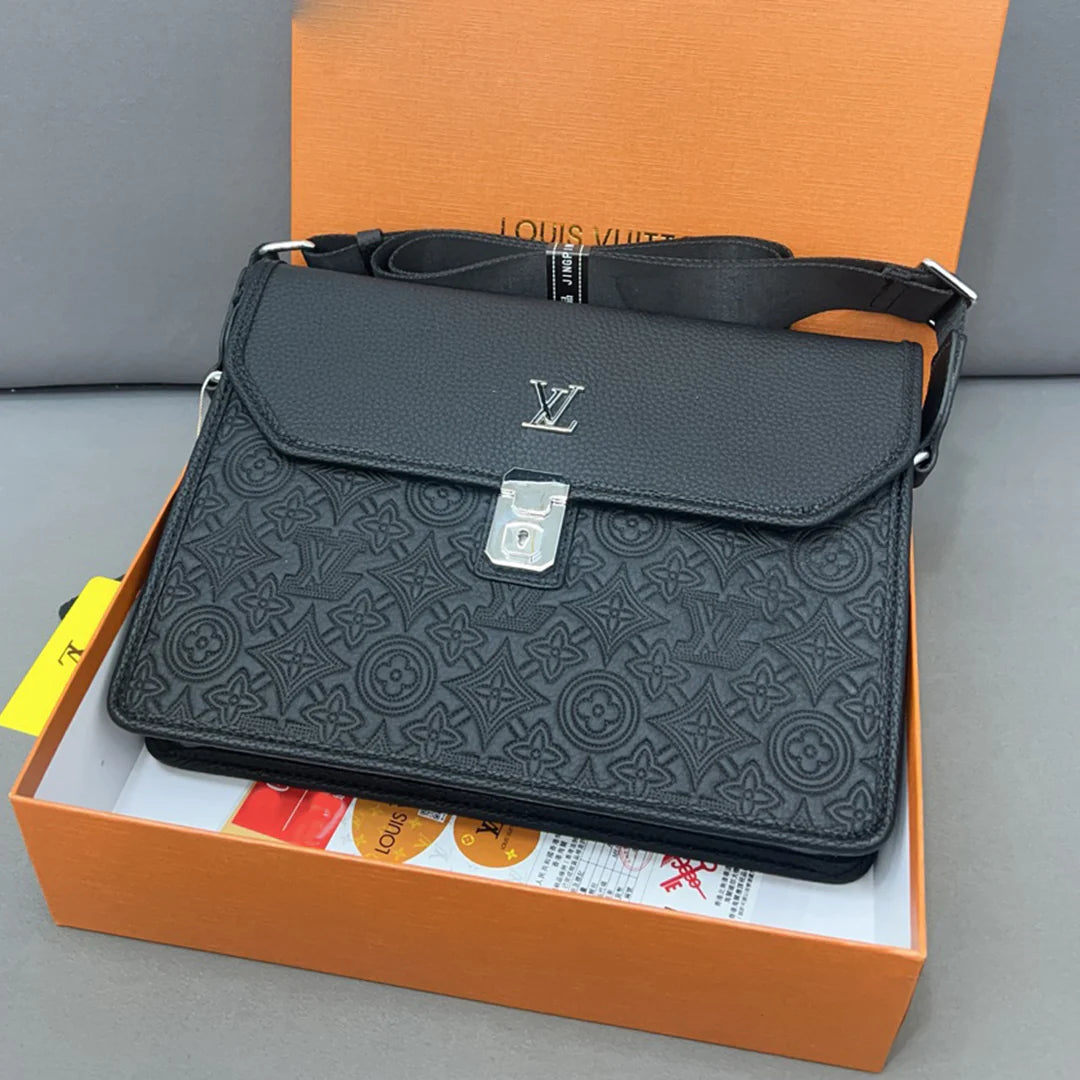 New Men's Printed Shoulder Briefcase 1024040226