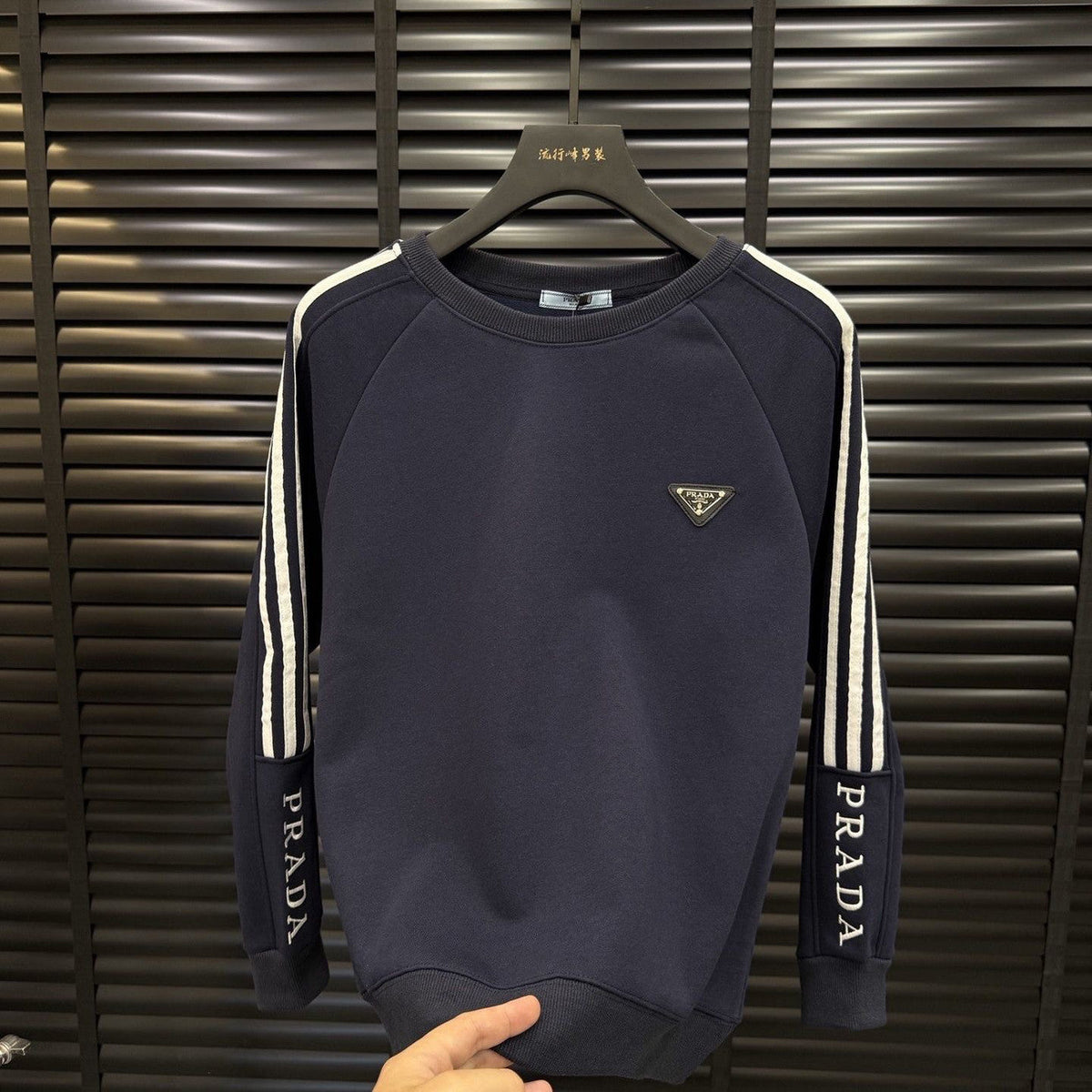 New Fashion Men's PRA Logo Crew Neck Sweatshirt PD1326102117