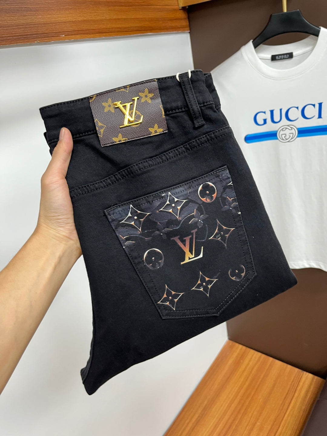 L men's business casual jeans 0725092606