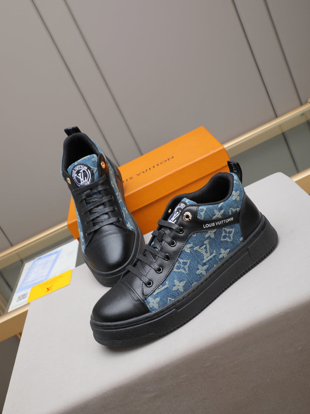New printed men's high-top sneakers 0725121803
