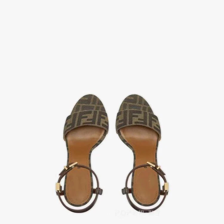 New Fashionable Thick Heel Fish Mouth Strip Sandals 1024022101