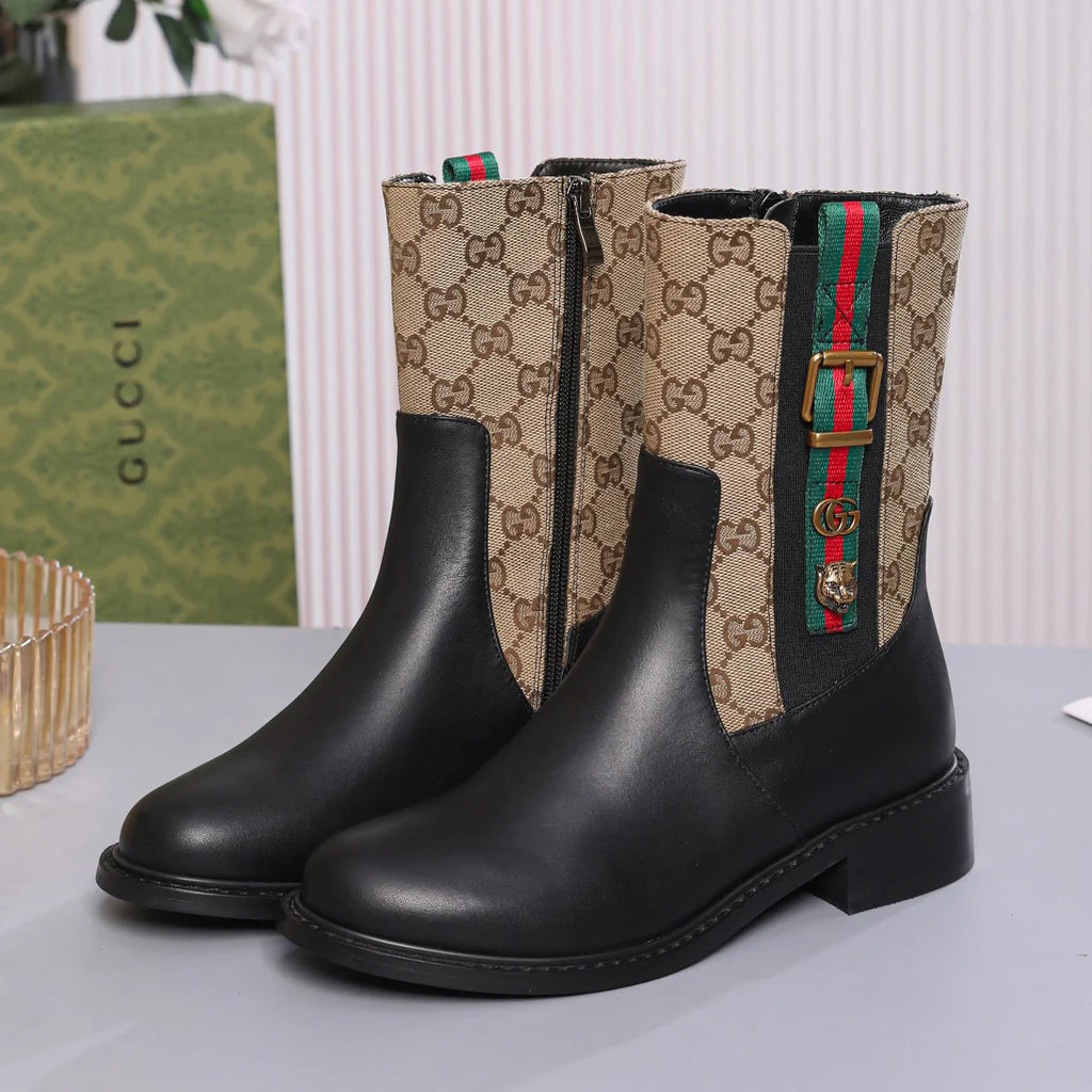 G New Classic Tiger Head Ankle Boots 1025101326