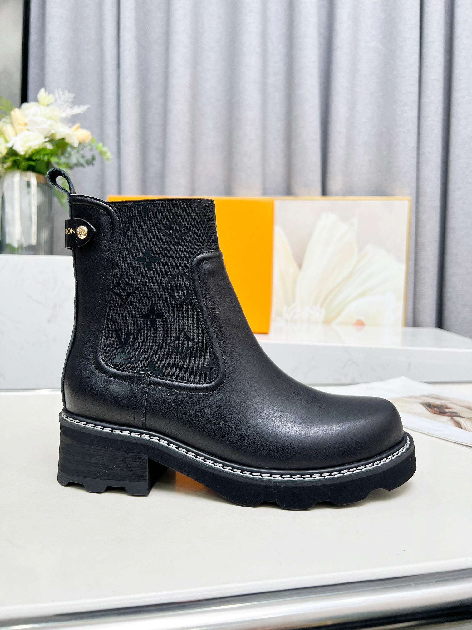 L classic printed women's boots 0725091602