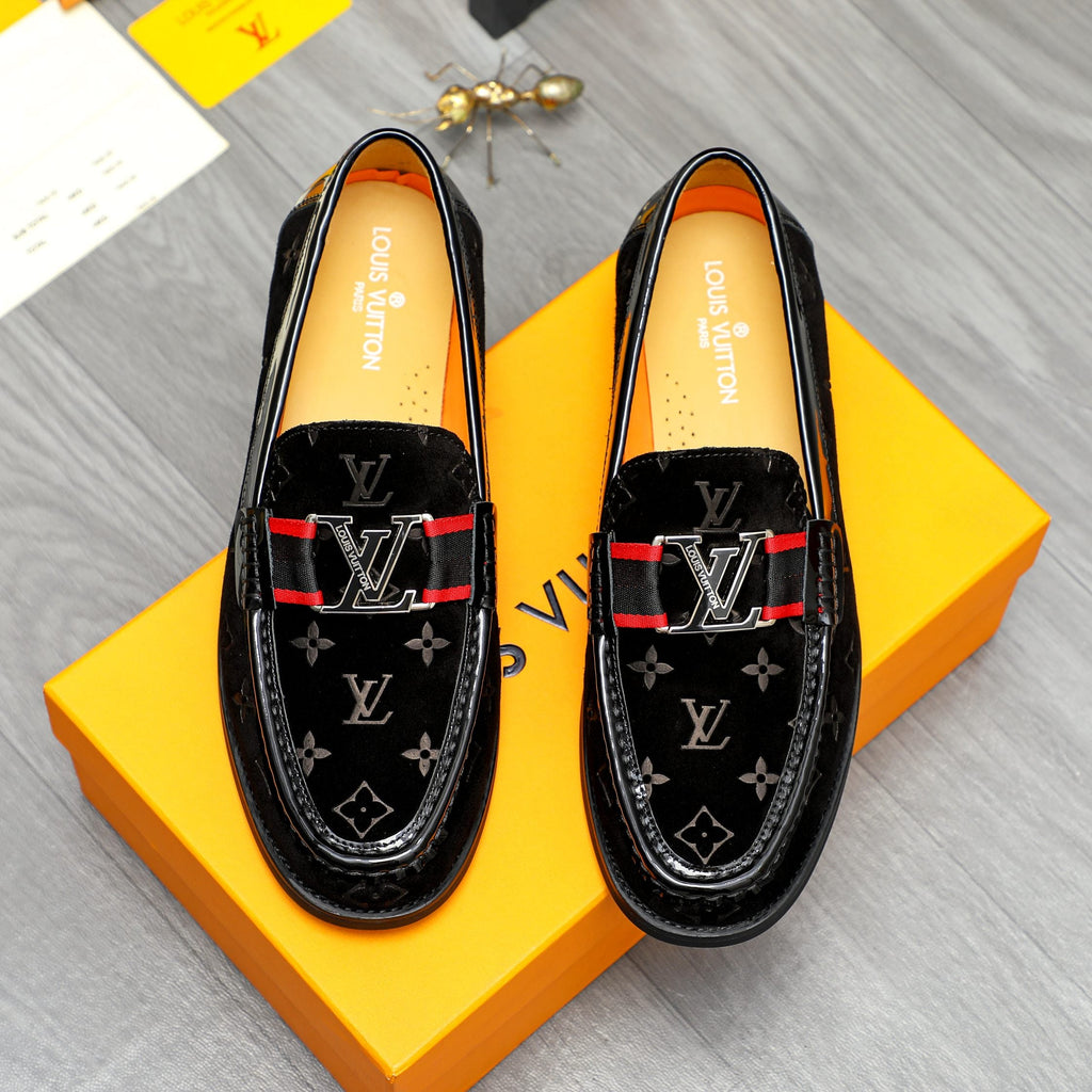 L suede printed cowhide upper leather shoes 0725073008