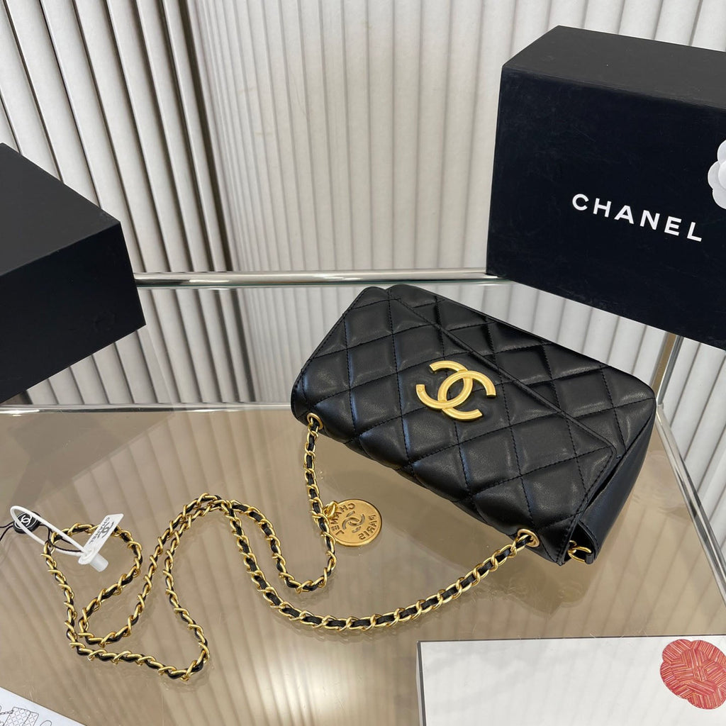 Black Exquisite Luxury Chain Bag WLFBG23021714