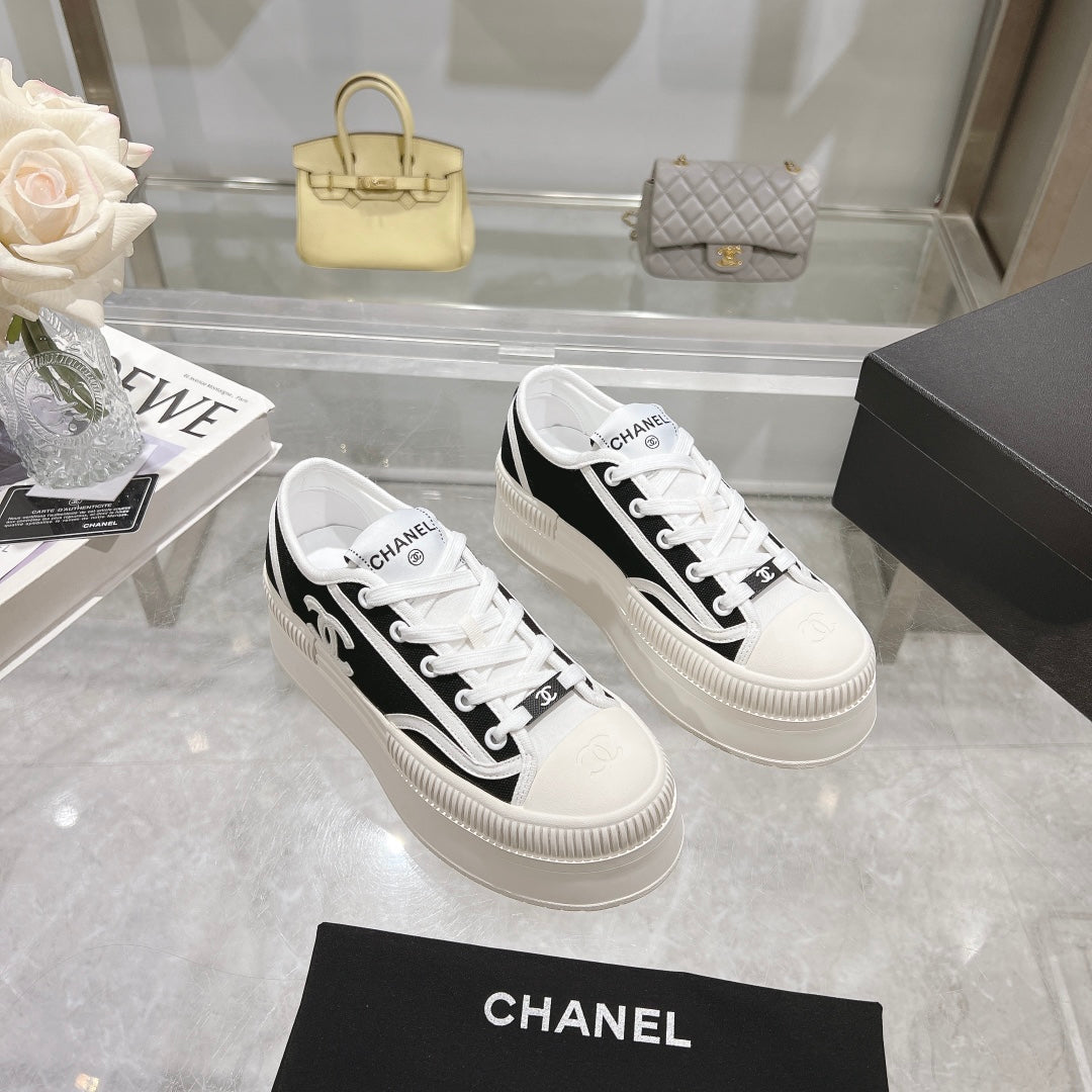 CH New Platform Canvas Biscuit Shoes fb04240909028