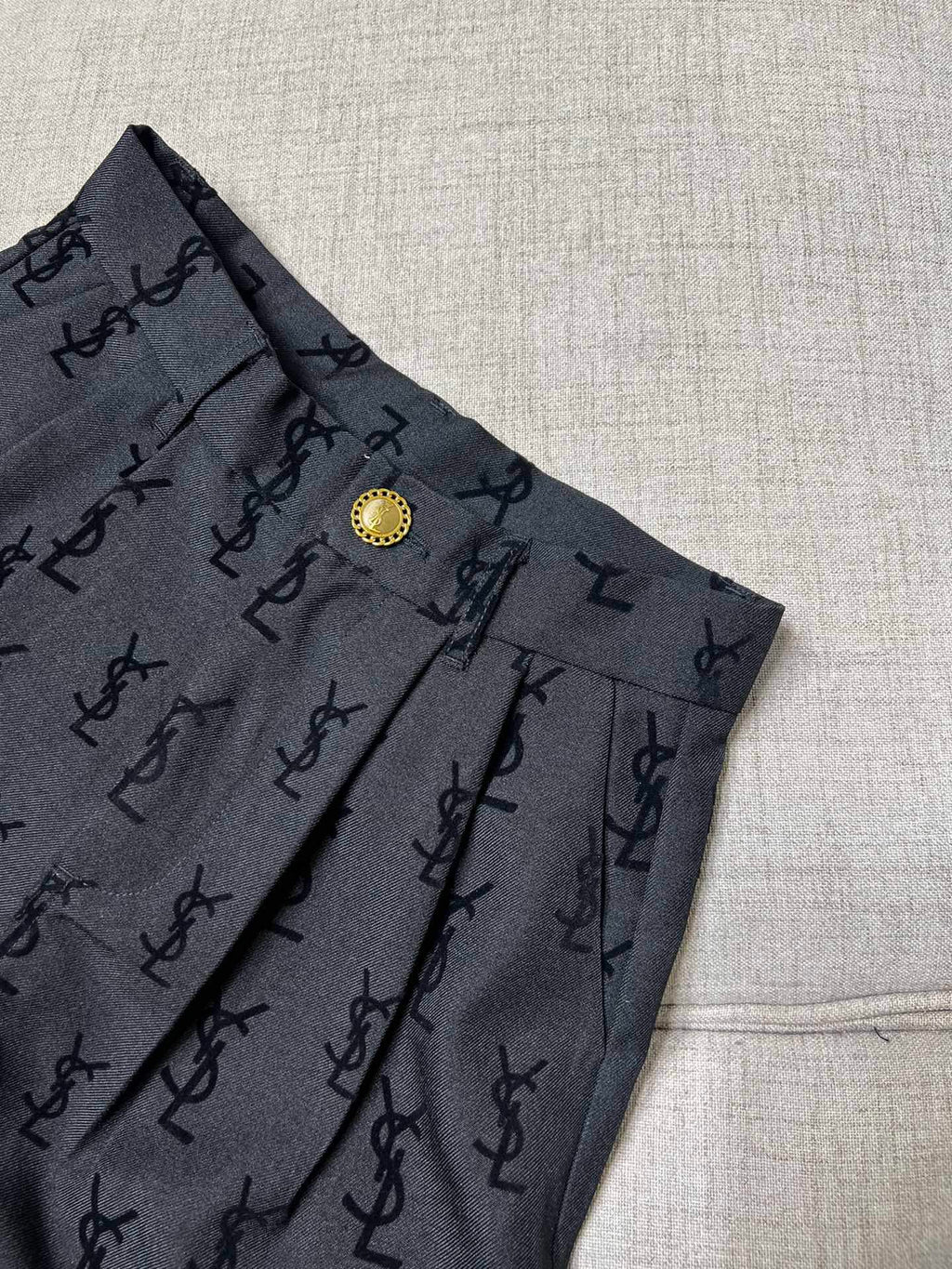 Flocked logo wide-leg trousers 1824021905