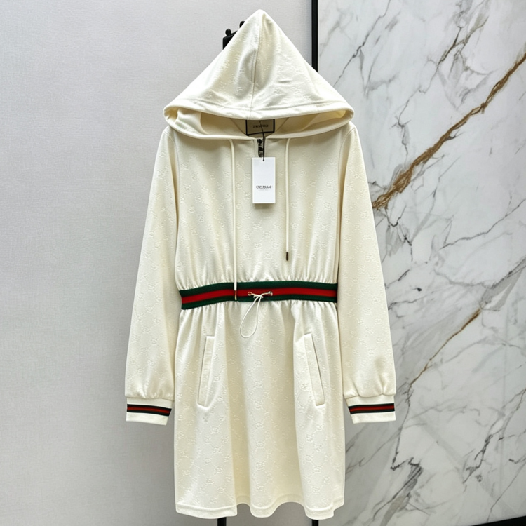 New Fashion Women's Hooded Drawstring Waist Dress PD1326091009