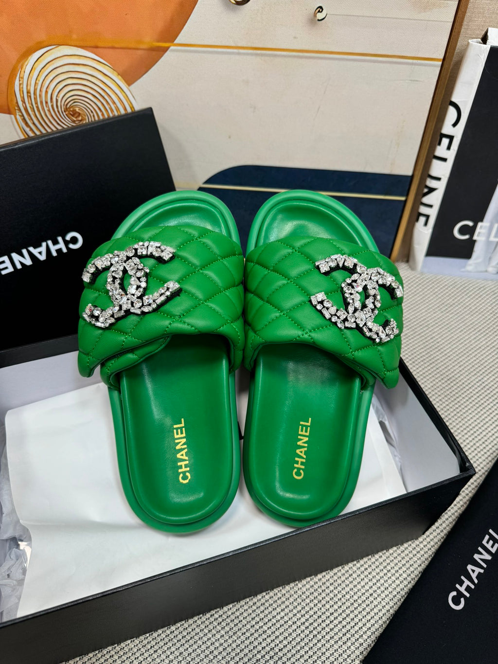 dopamine color thick-soled Velcro women's slippers 0724042705