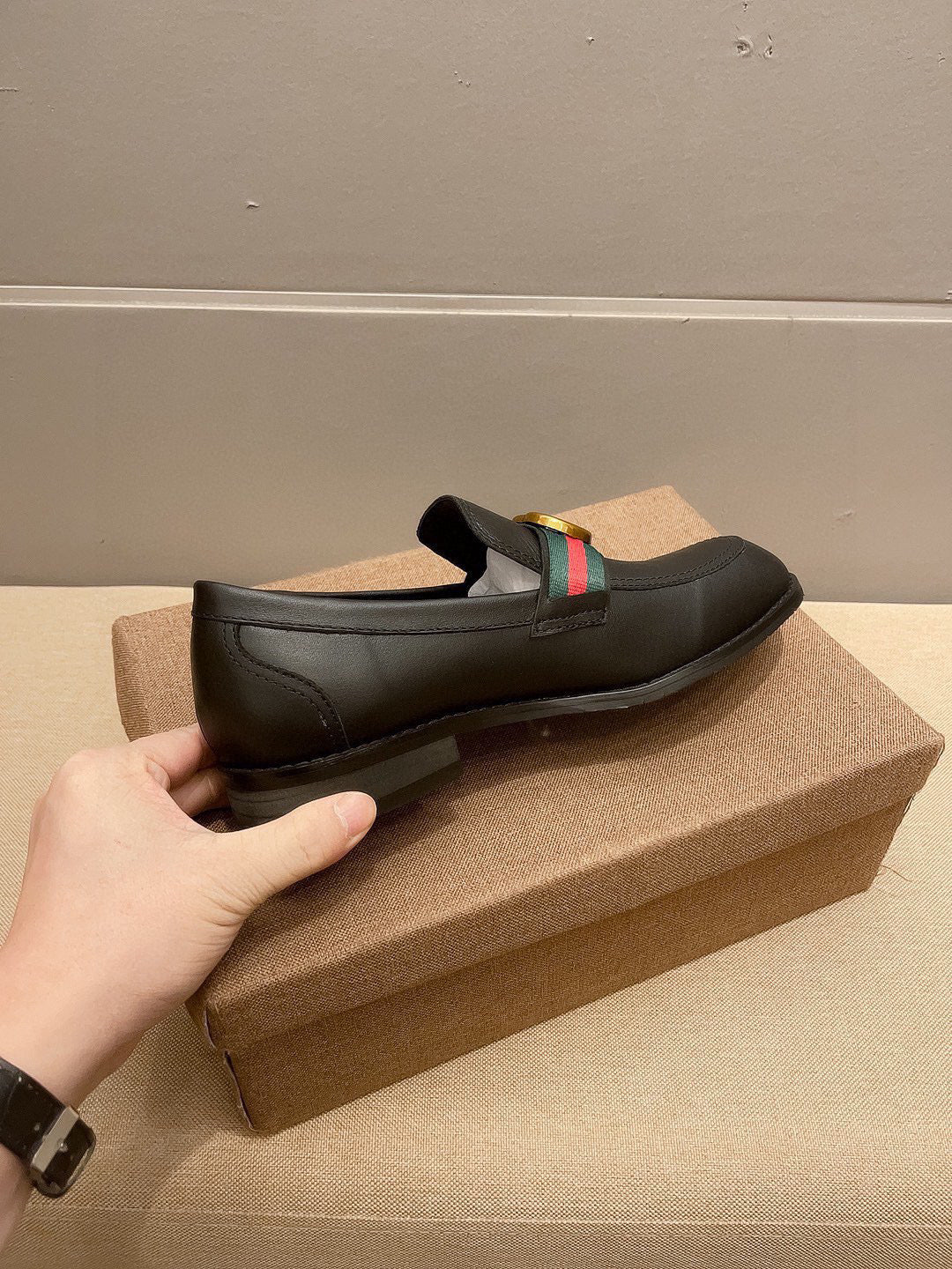 metal logo men's Loafers 0725082201