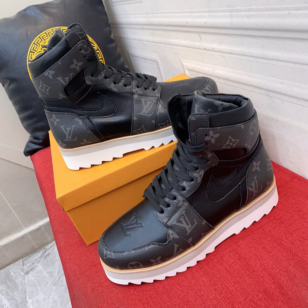 High Top Rubber Sole Printed Sneakers (3 Colors)
