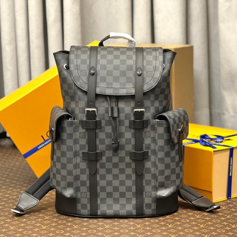L fashion checkered large-capacity backpack 0725052719