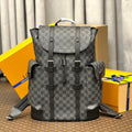L fashion checkered large-capacity backpack 0725052719