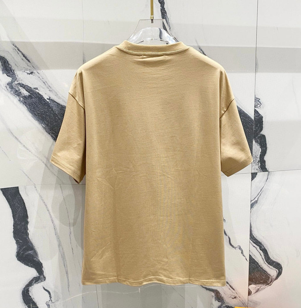 P fashion embossed three-dimensional relief T-shirt 0725041101