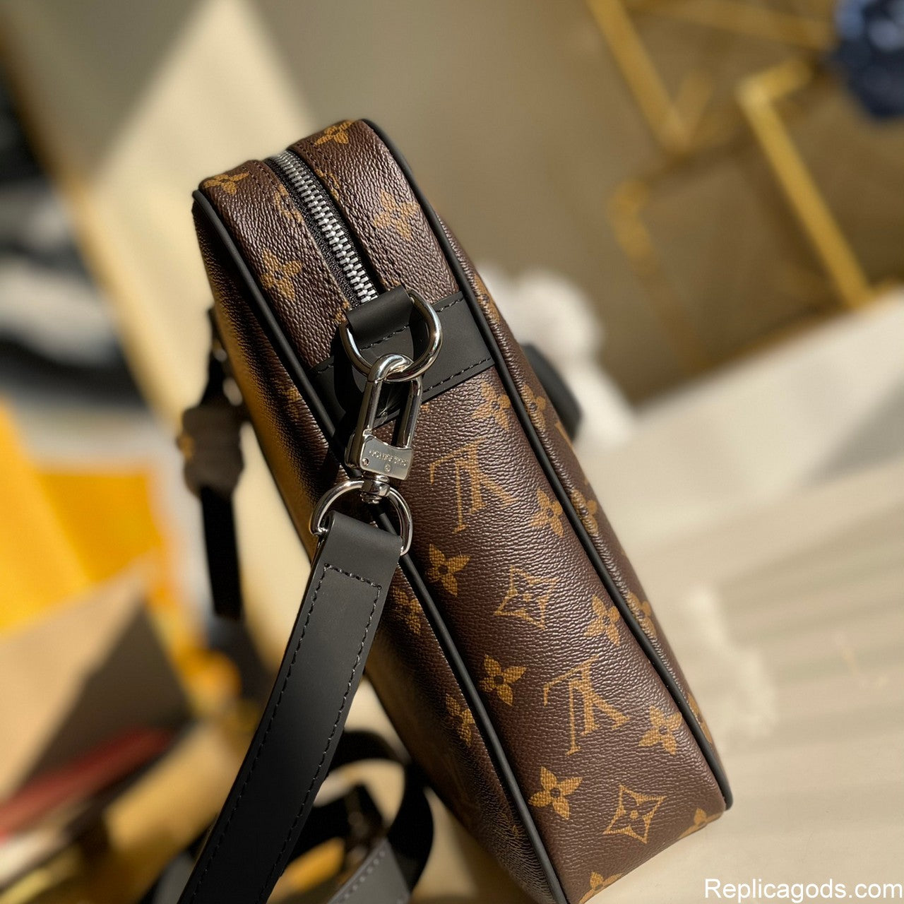 Brown Floral Pattern Business Bags