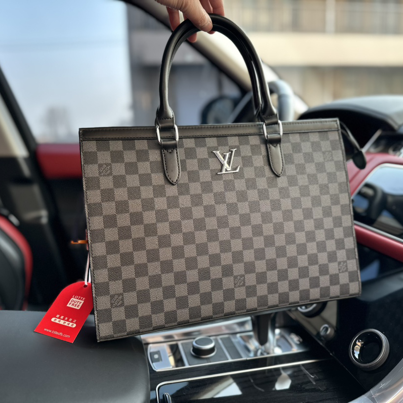 Plaid briefcase computer bag document bag XC0723051809
