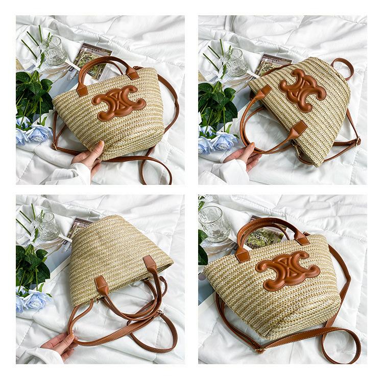 New Woven Vegetable Basket Bag Shoulder Crossbody Bag 1024041122
