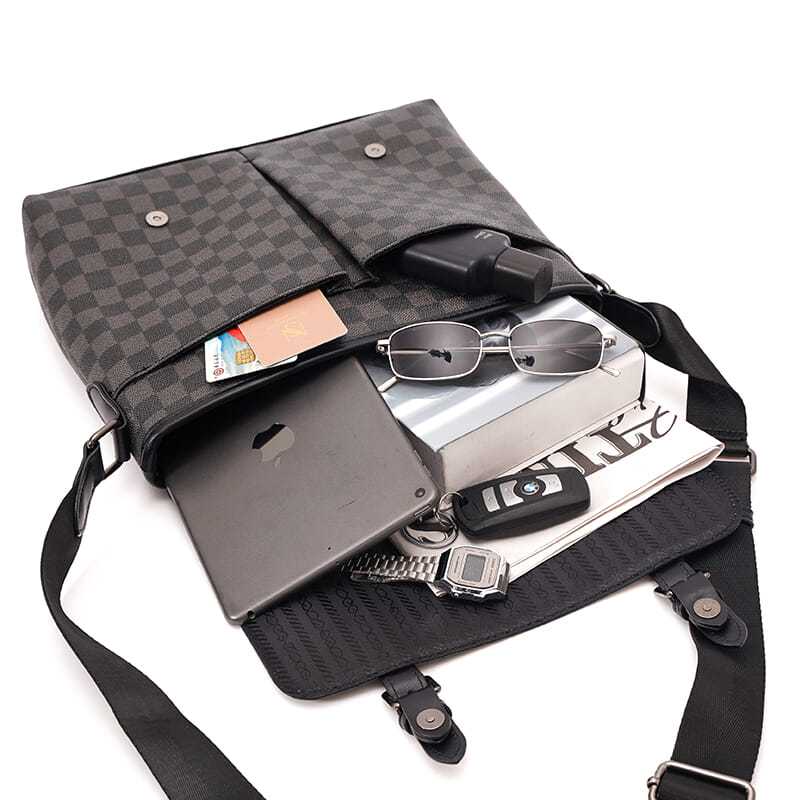 New Black Leisure men's fashion shoulder bags-PD052023103103