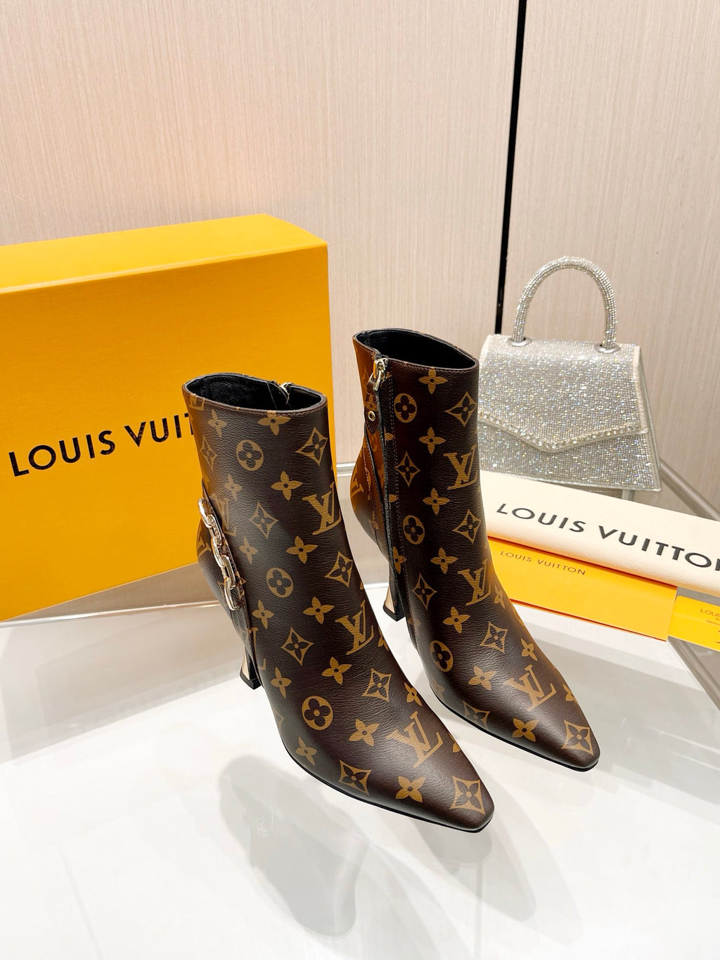 L new fashion printed zipper boots 0724102306