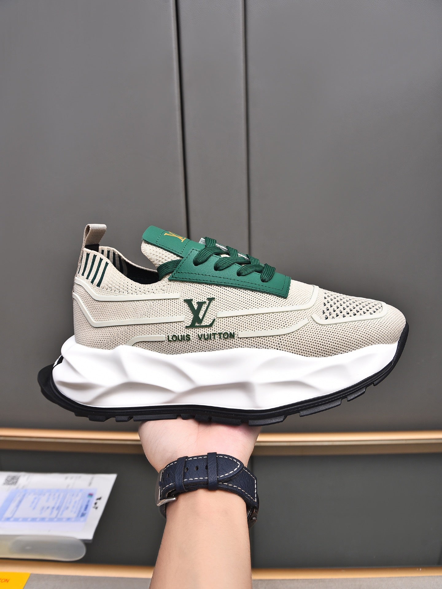 Men's Flyknit Elastic Rubber Sole Sneakers 0726030601