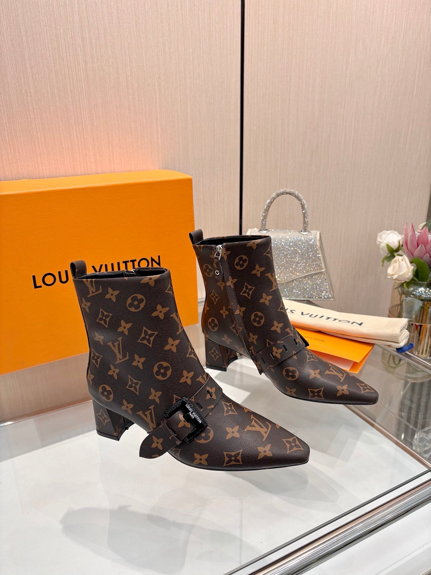 L fashion printing new 4.5cm short boots 0725102002