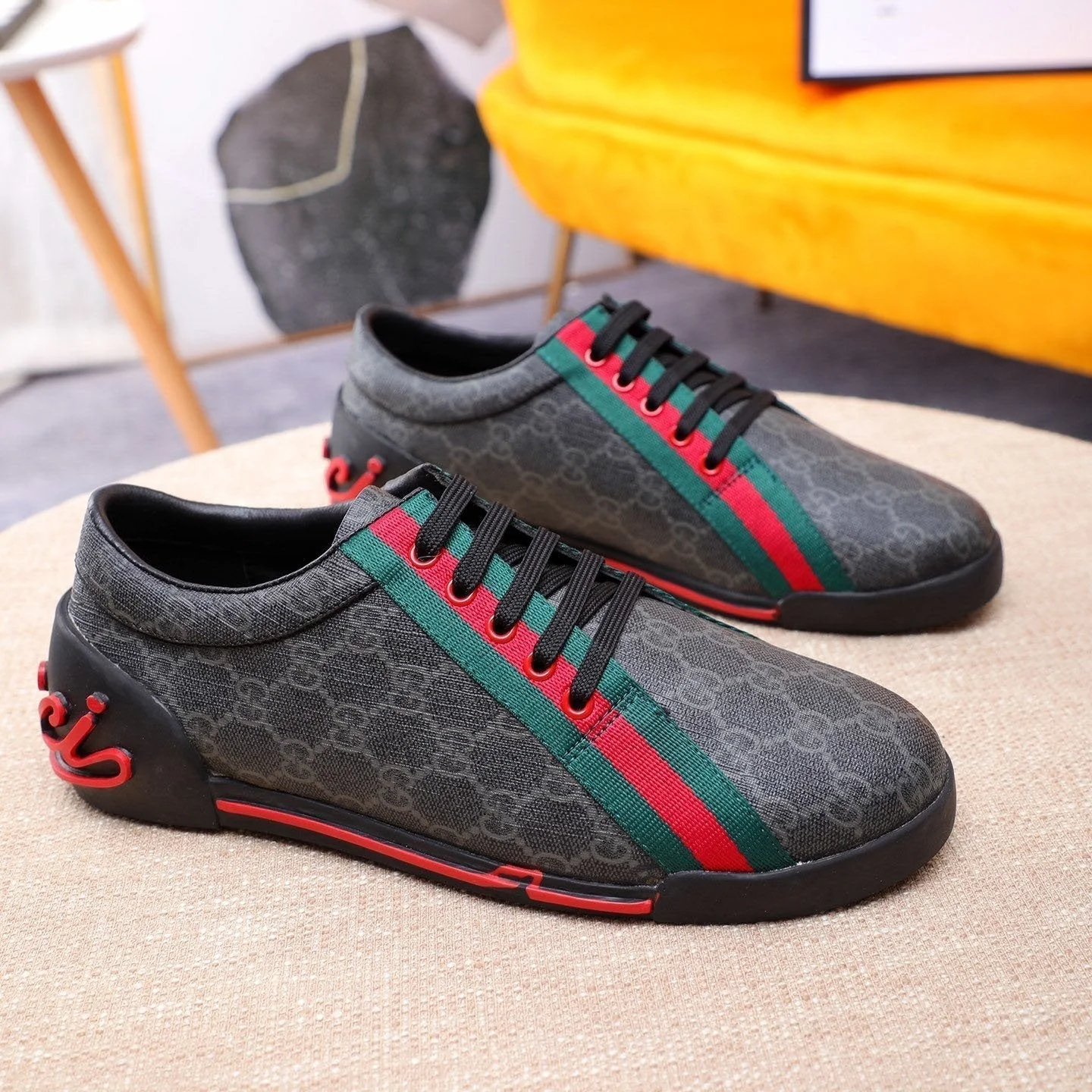 classic printed low-top rubber-soled sports shoes 0725061703