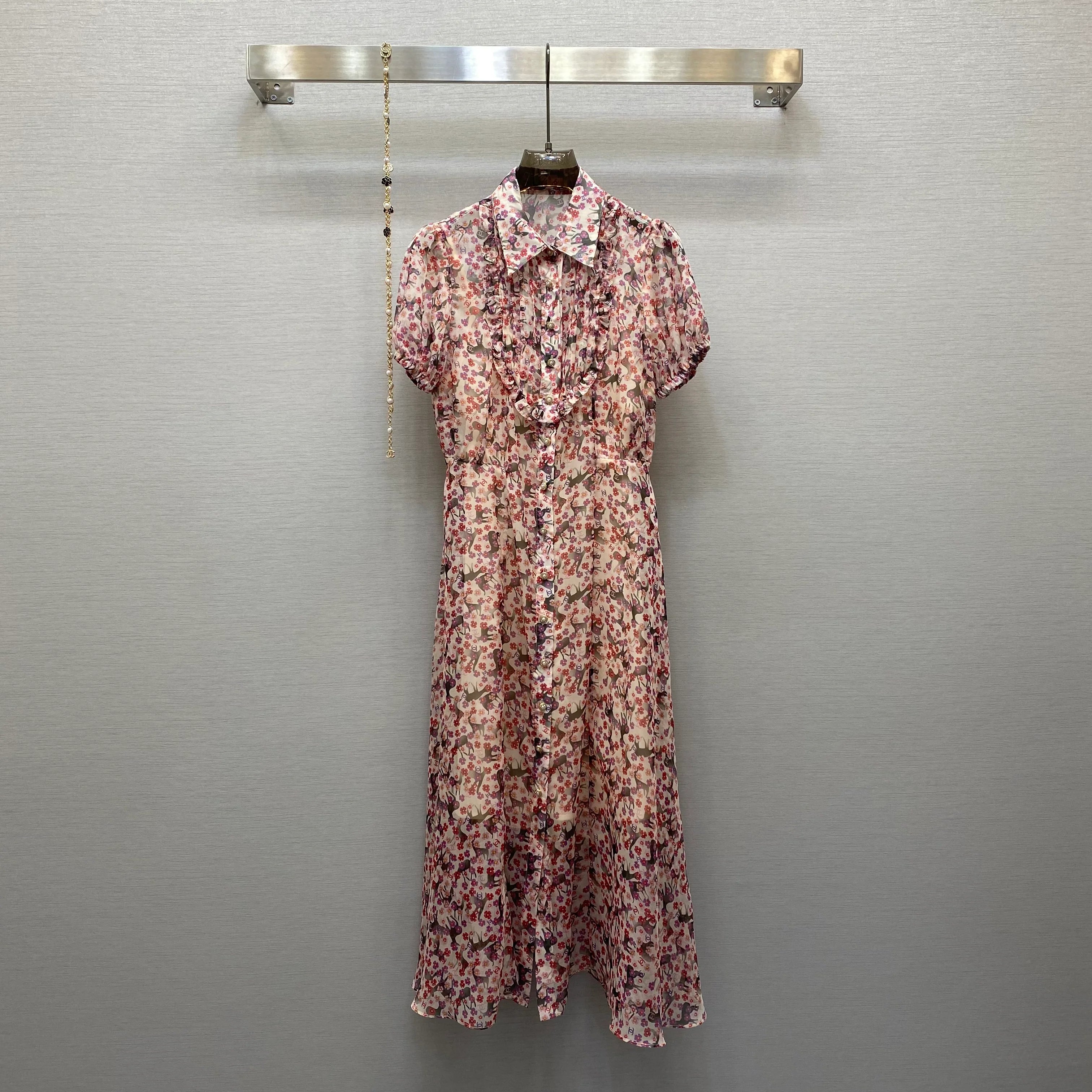 New fashion holiday style floral slim dresses for women 1025041705