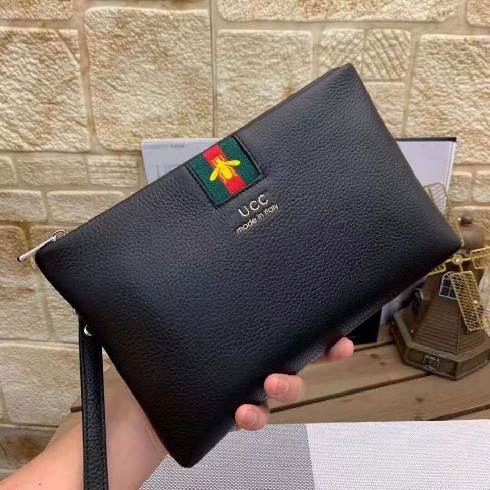 Men's Men's Handbags Cowhide Envelope Bags Large Capacity Genuine Leather Clutch Bags