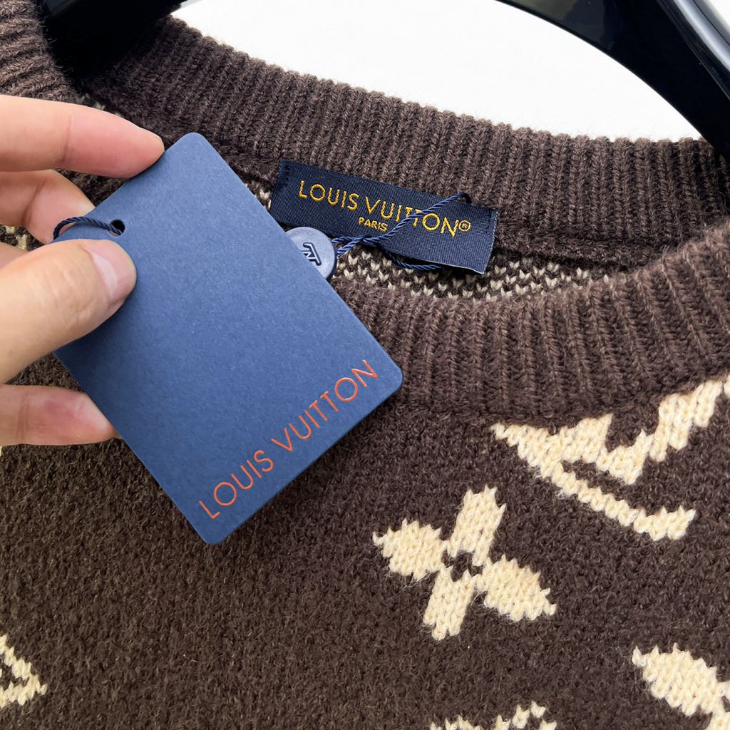 New Fashion Unisex All Over Jacquard Crew Neck Sweater XC1326102018