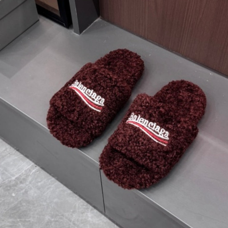 New Fashion Teddy Fur Couple Plush Slippers PF1326092101