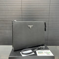 P triangle logo clutch bag clip bag men's bag 0724101414