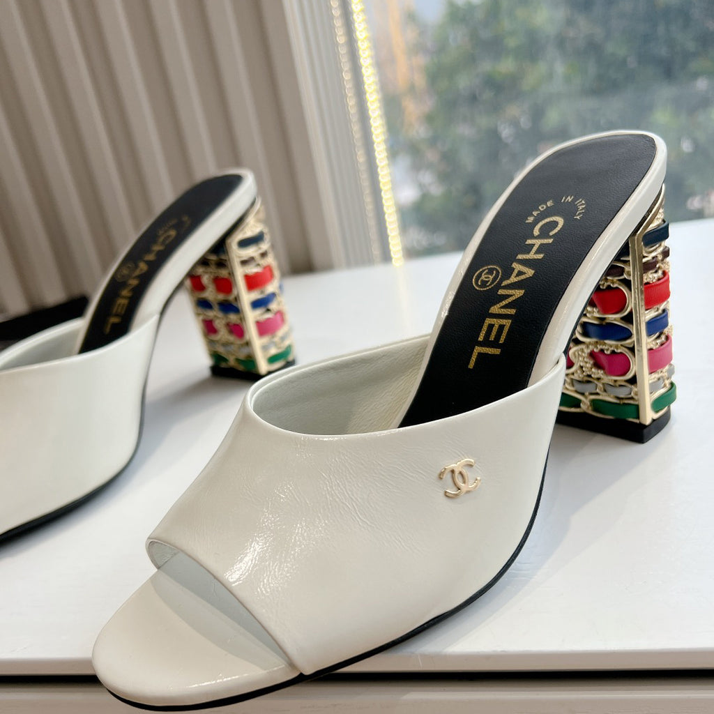 Chane1 top fashion classic high heel slippers 0724030821