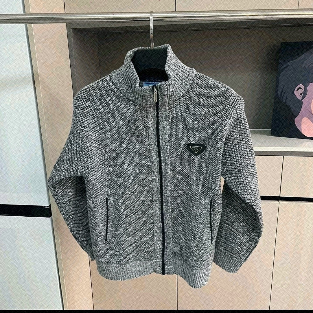 New Fashion Men's PRA Logo Knit Cardigan PD1326102122