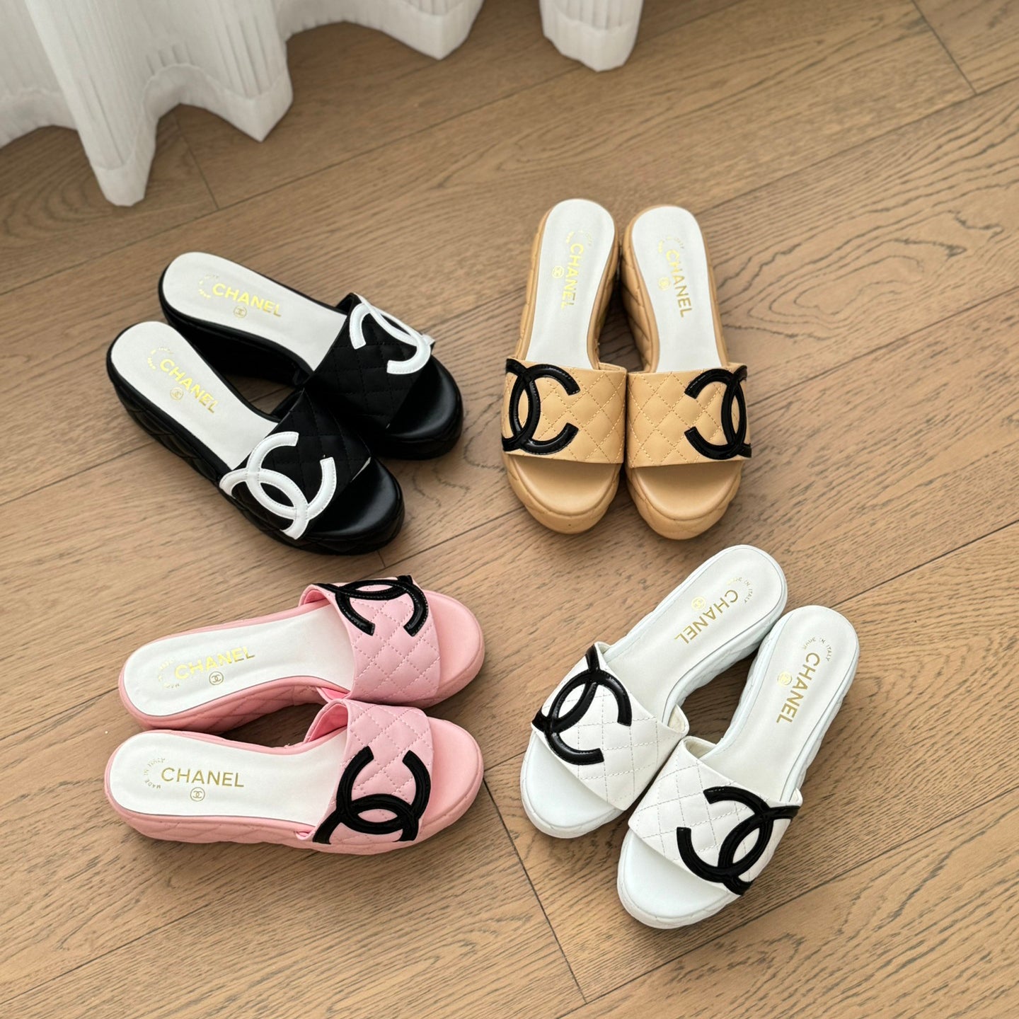 rhombus platform slippers 0724050601