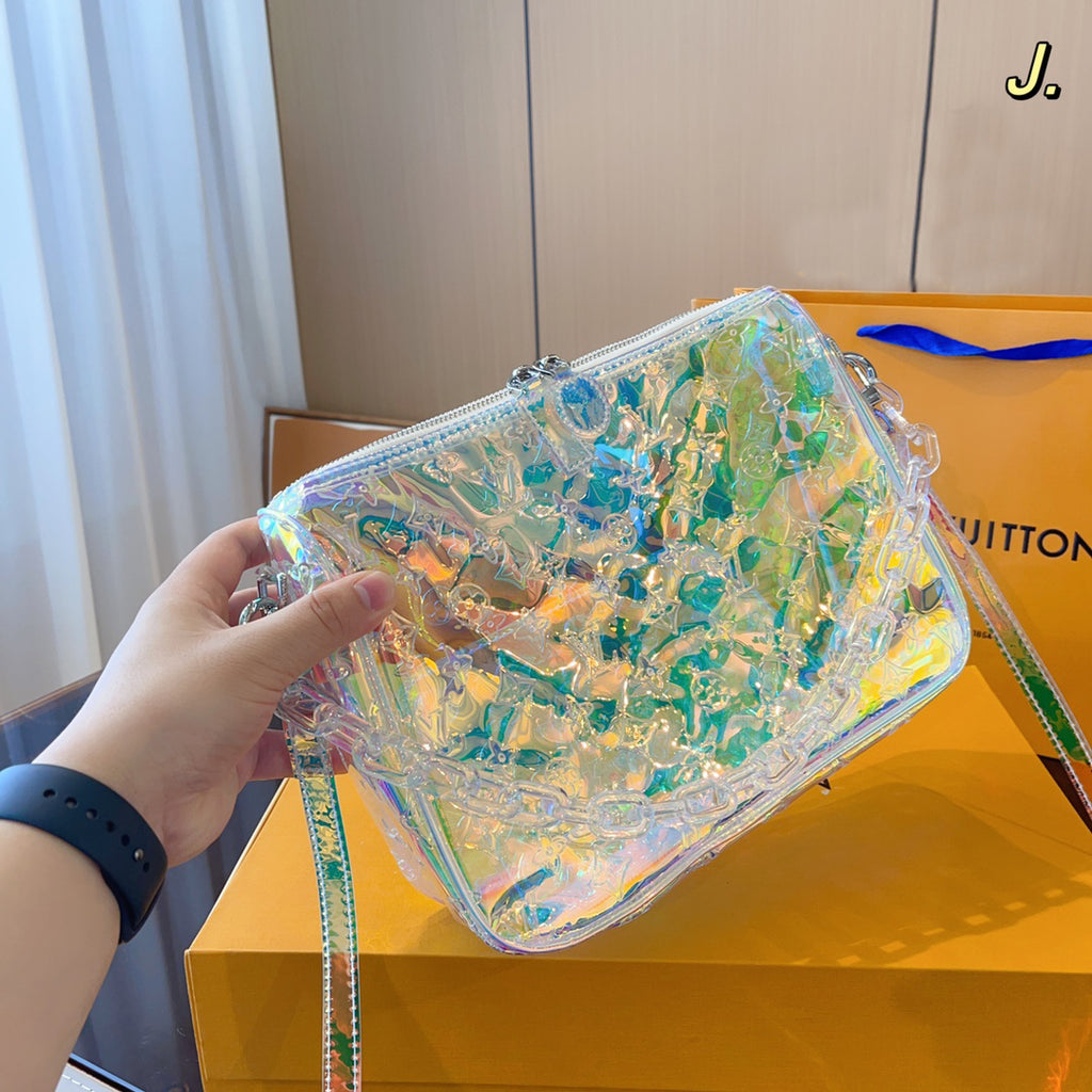 V transparent colorful laser shoulder bag XC07070604