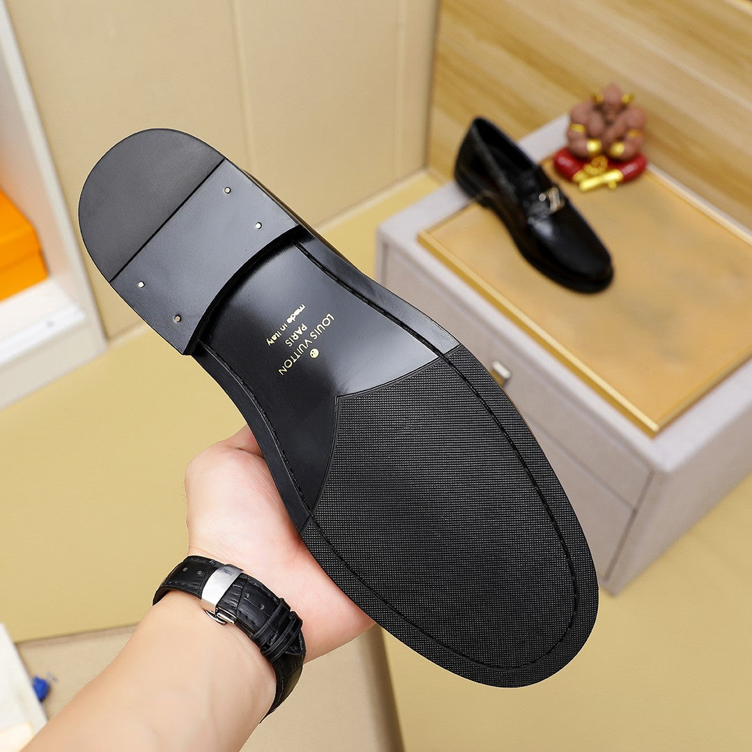 L men's fashionable patent leather printed shoes 0725031005