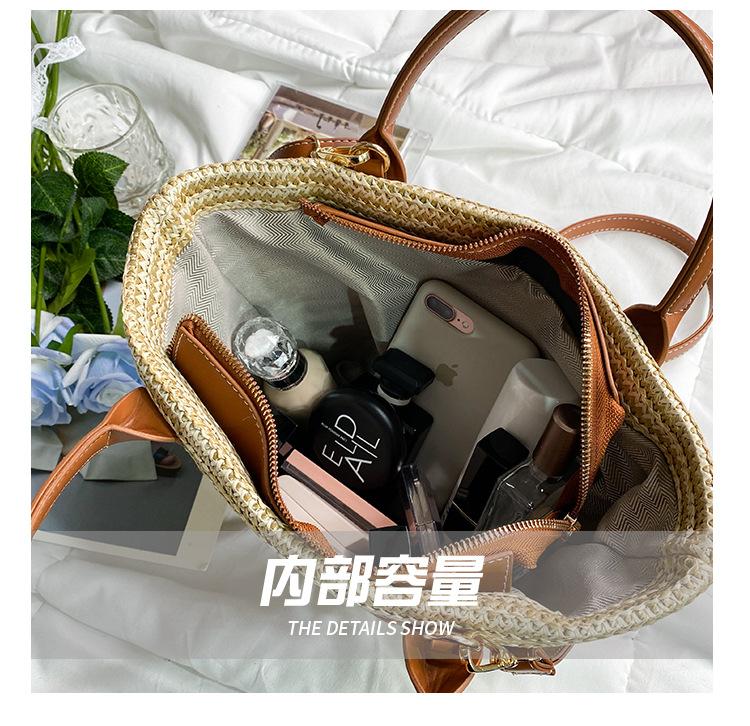 New Woven Vegetable Basket Bag Shoulder Crossbody Bag 1024041122