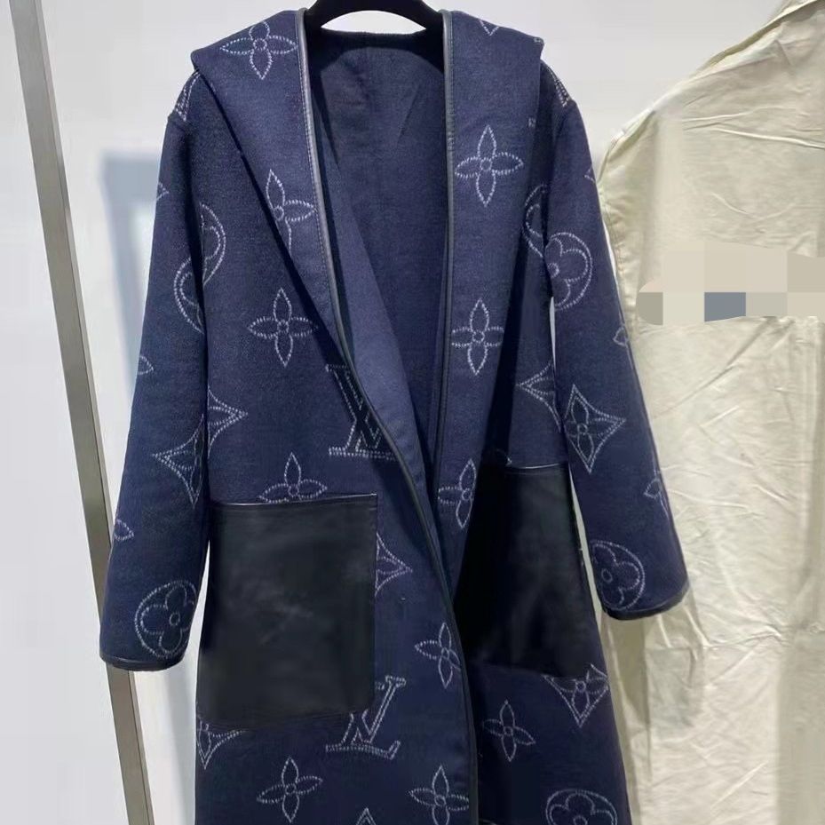 autumn and winter new coat jacquard reversible coat