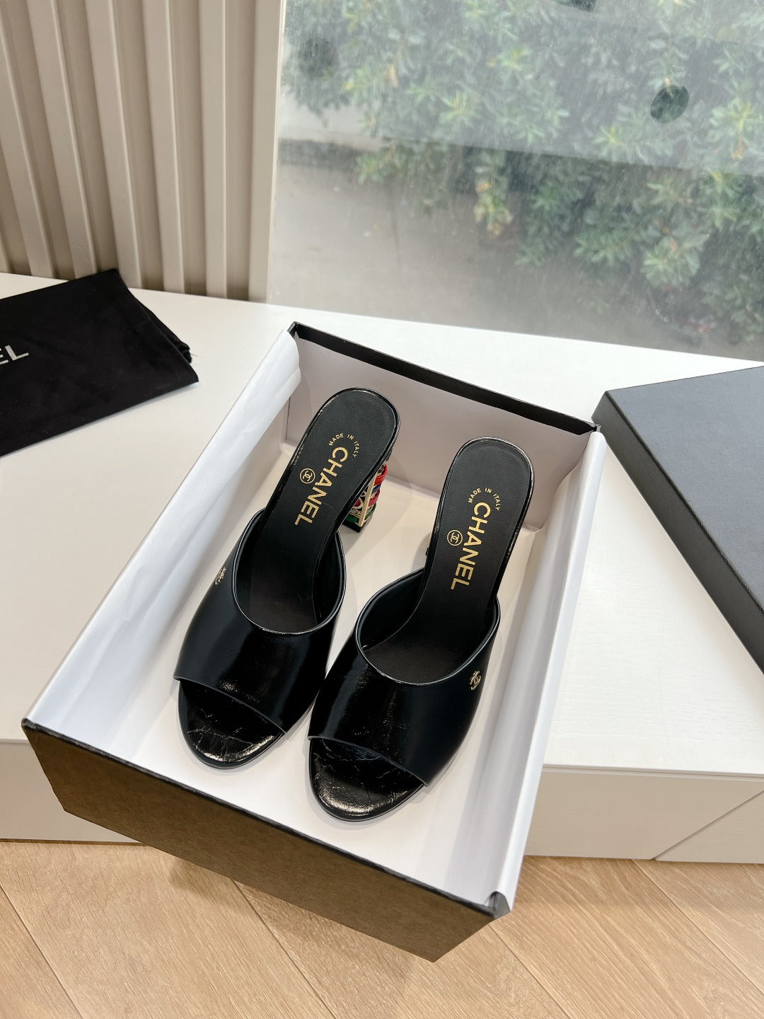 Chane1 top fashion classic high heel slippers 0724030821