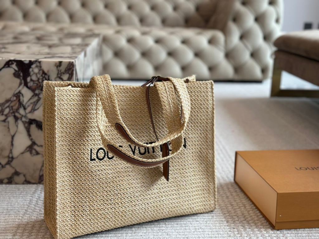 V Fashion Summer Limited Straw Shopping Bag 0724082703