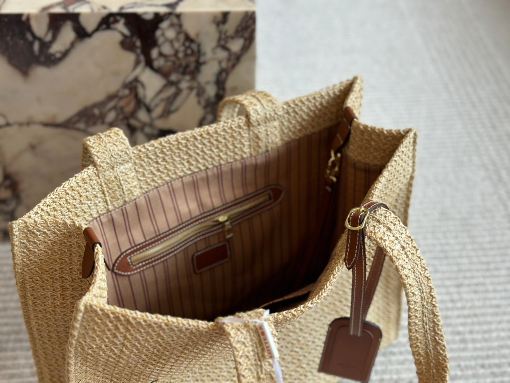 V Fashion Summer Limited Straw Shopping Bag 0724082703
