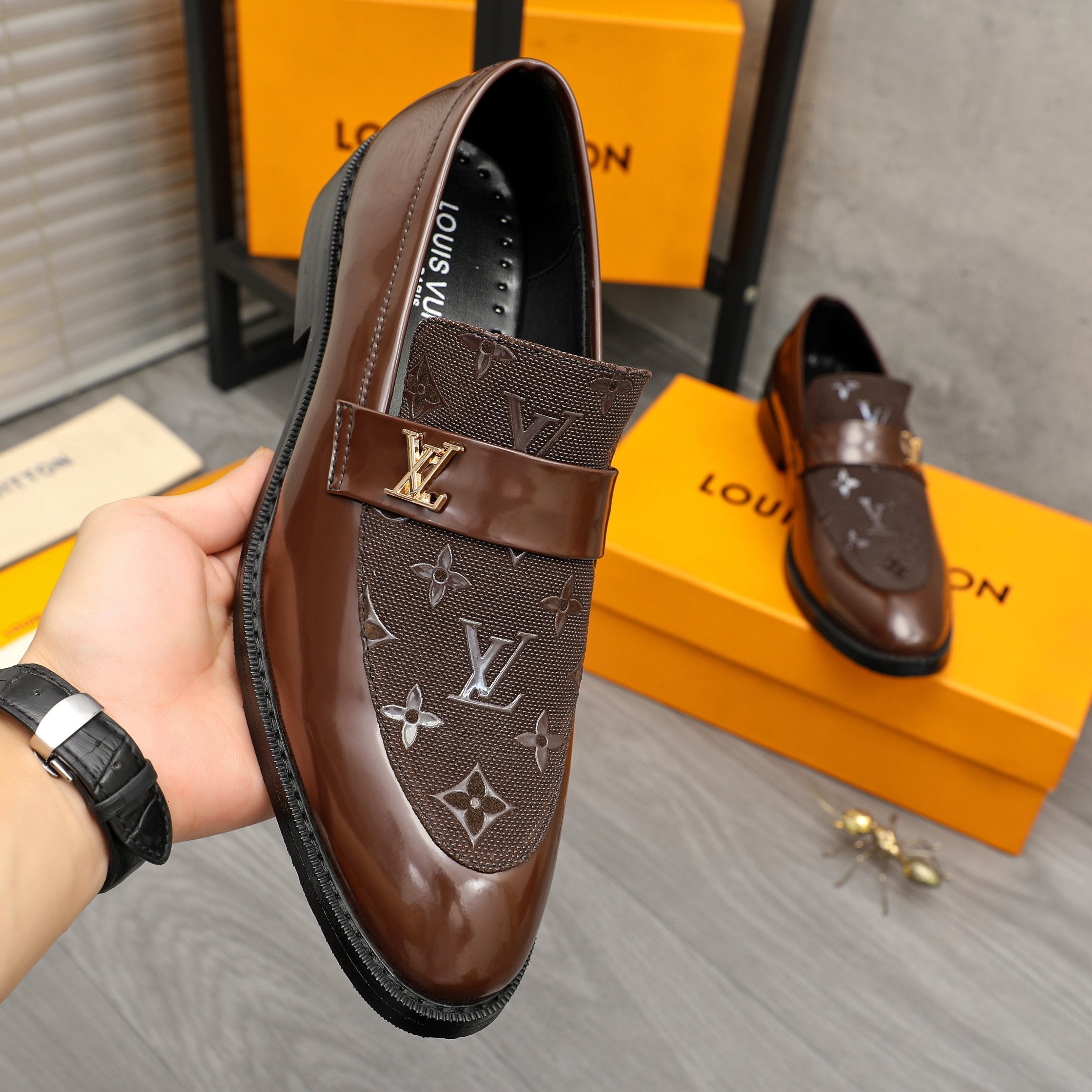 V Men's Classic Business Slip-on Leather Shoes 0726040808