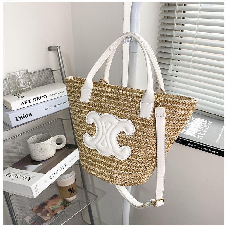 New Woven Vegetable Basket Bag Shoulder Crossbody Bag 1024041122