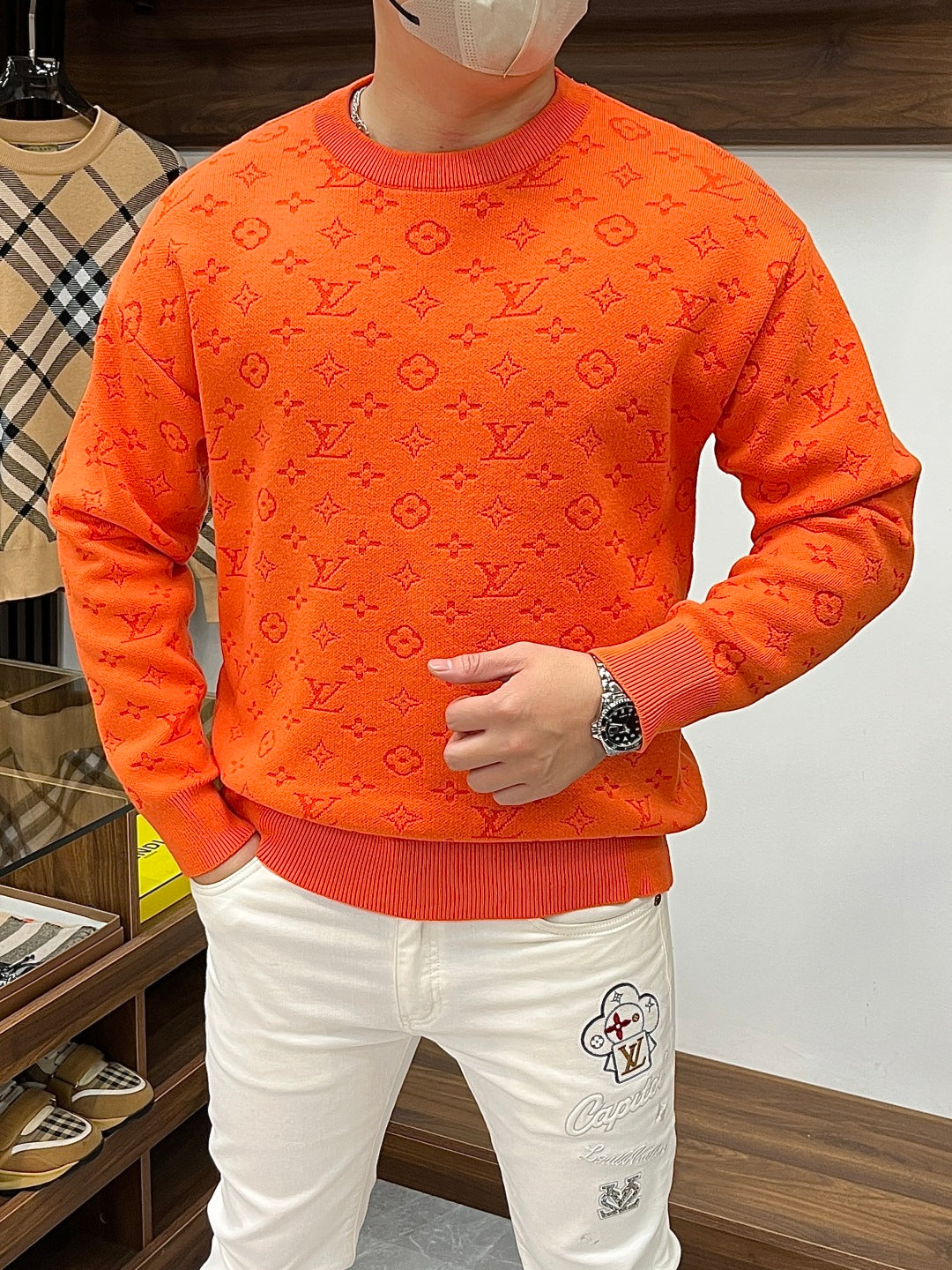 New men's printed sweater 0725102302