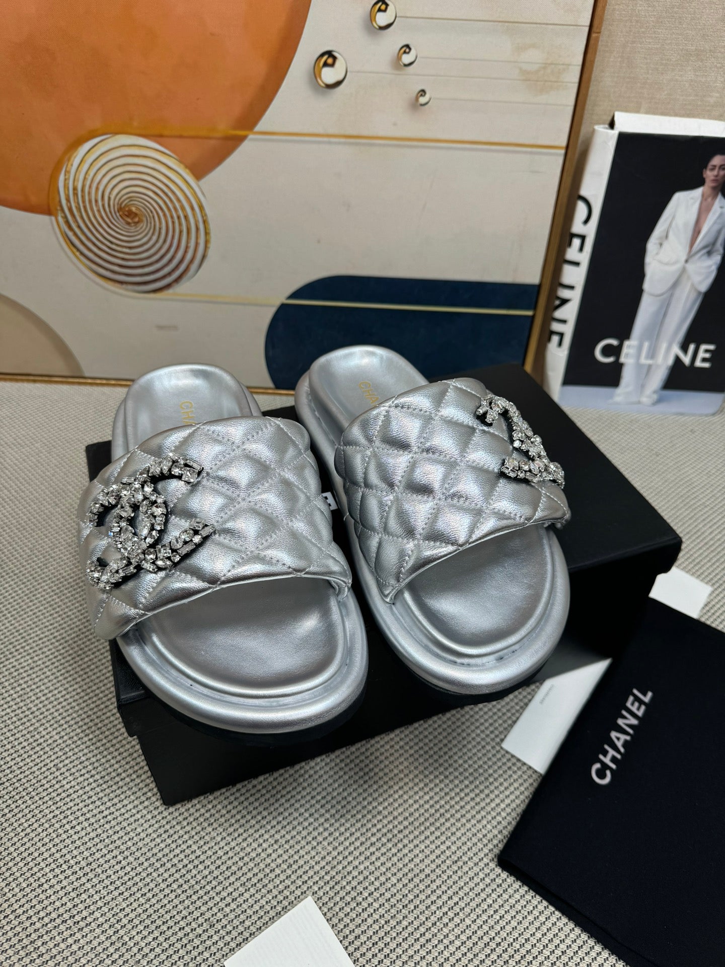 dopamine color thick-soled Velcro women's slippers 0724042705