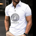 Men's Fashion Printed Polo Collar Short Sleeves 1024042516