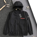 PR Triangular logo red tape hooded jacket 1824100701